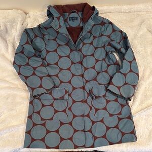 Boden Blue and Brown Trench Coat